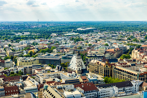 Skyline of the city of Leipzig
