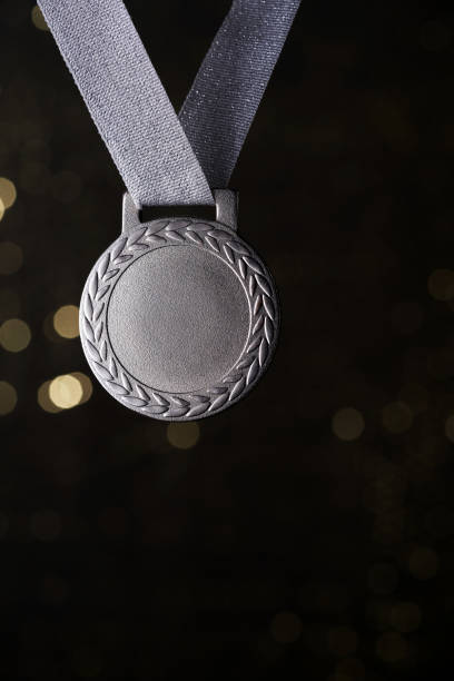 istock close up of silver medal 1414825671