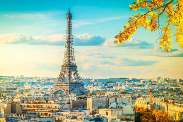istock eiffel tour and Paris cityscape 1414831004