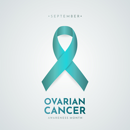 Ovarian Cancer Awareness Month poster, September. Vector illustration. EPS10