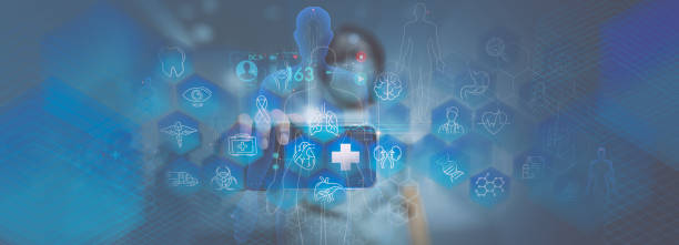 istock Doctor using smart phone working analysis and checking lung testing result of science and medicine laboratory diagnostics with virtual computer interface,medical examination diagnosis. 1414834651
