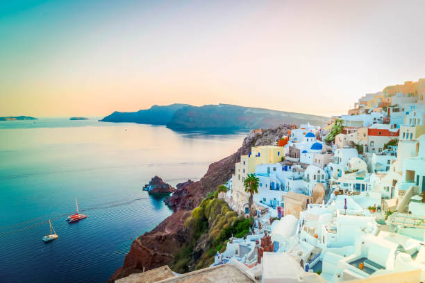 istock Oia village at night, Santorini 1414839061