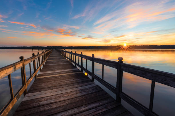 istock Sunset At James Whitten Historical Center Tenn-Tom 1414840823