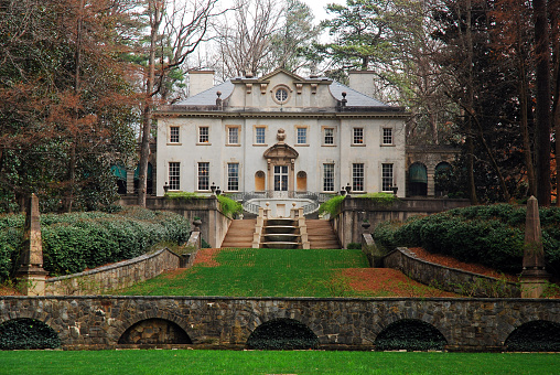 Atlanta GA,USA February 28 The Swan House, a mansion from the early 20th Century, houses the city's historical museum