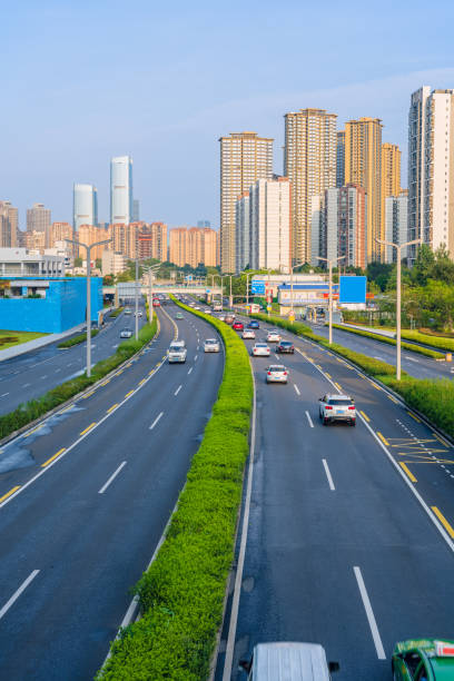 istock Sunrise: modern urban architecture in Chengdu 1414849460