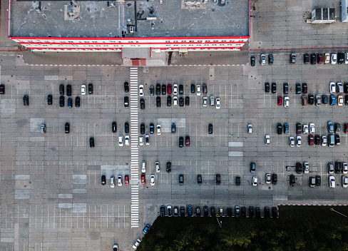Parking lot seen from above