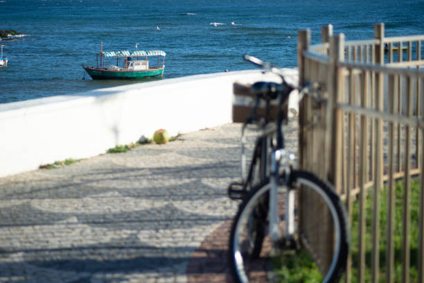 A bicycle near the Tago river, Lisbon, Portugal 