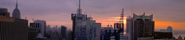 istock Sunset Skyline @ NYC Midtown Panorama 1414857165