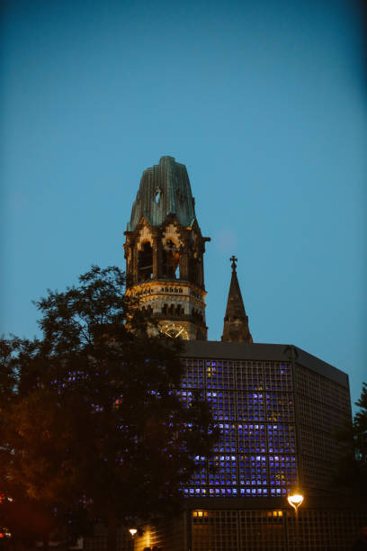 Streets of Berlin at dusk.