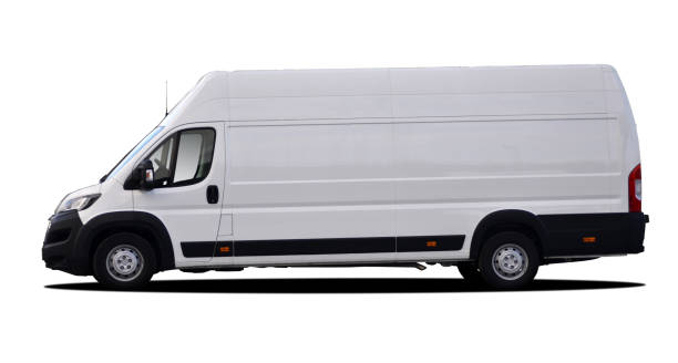 istock White large delivery van for cargo transport 1414859512