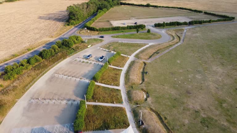 Glider's Airport in the field, High Angle Footage of Drone's Camera