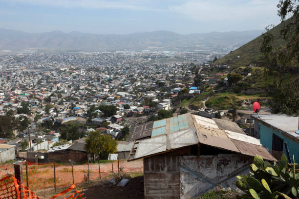 Daytime view of the Matamoros neighborhood of Tijuana, Baja California, Mexico.