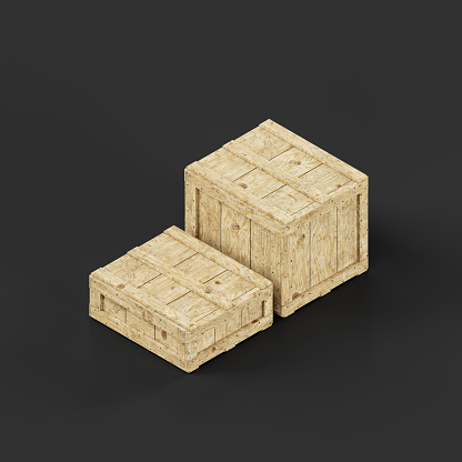 Cardboard Boxes. Digitally generated image isolated on white background