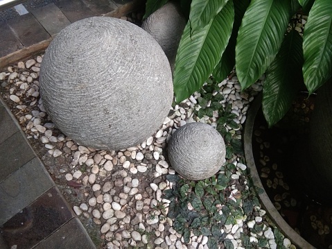 Concrete ball  for small garden decoration