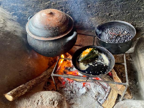 istock Cooking in a rustic kitchen in rural Mexico 1414876147