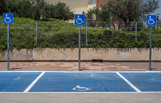 Disabled parking in Israel.