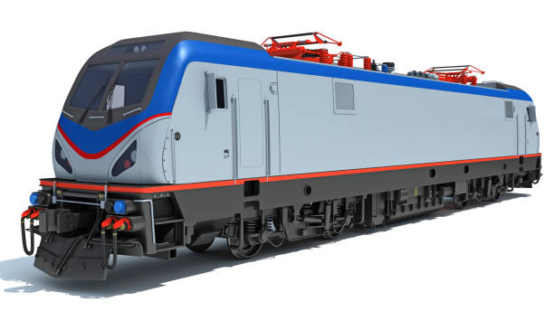 istock Locomotive 3D rendering on white background 1414893243