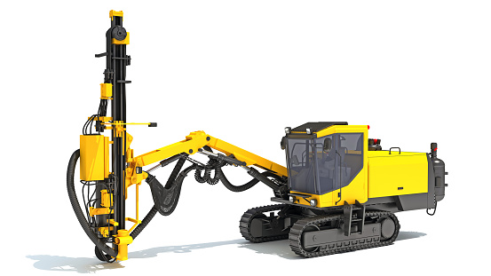Gamabr Rig Surface Drill Rig 3d Rendering Pada Latar Belakang Putih Foto Stok ...