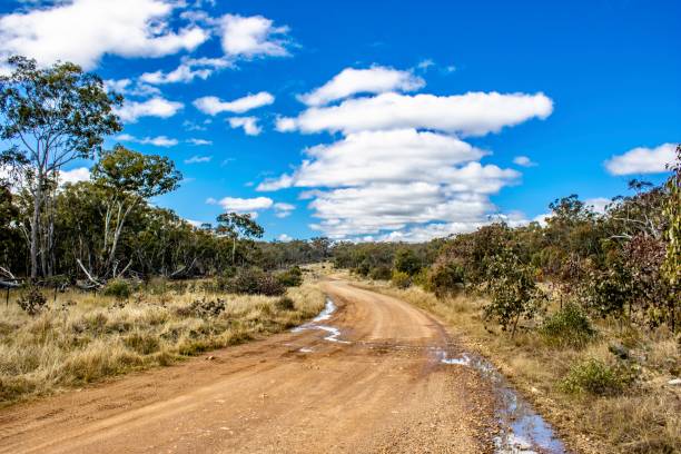 istock View up a Dirt Road in a Rural Area 1414893752