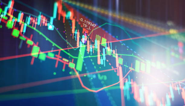 istock Abstract graphic consisting of blured points , graph and chart . Information concept . Business , technology background . 1414897552