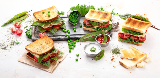 istock Various of club sandwiches. 1414897868