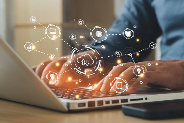 istock Concept of cyber security digital technology, business people use computer to access personal cybersecurity, keeping users' personal information safe, secure internet access 1414898792