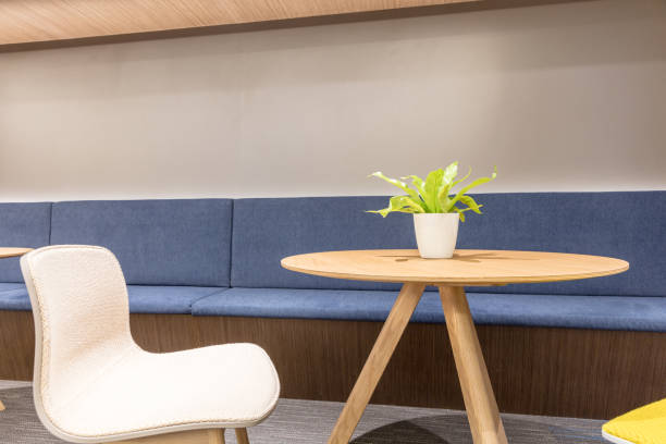 istock Comfortable seating area with round table and chairs 1414899970