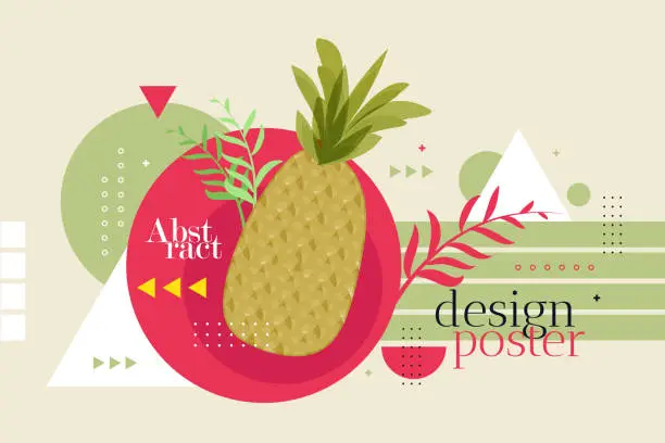 Vector illustration of Stylish poster, trendy graphics design