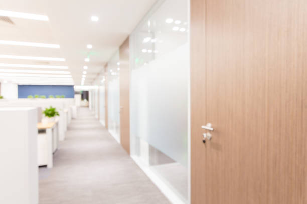 istock Corridor and office partitions in modern office interior 1414903547