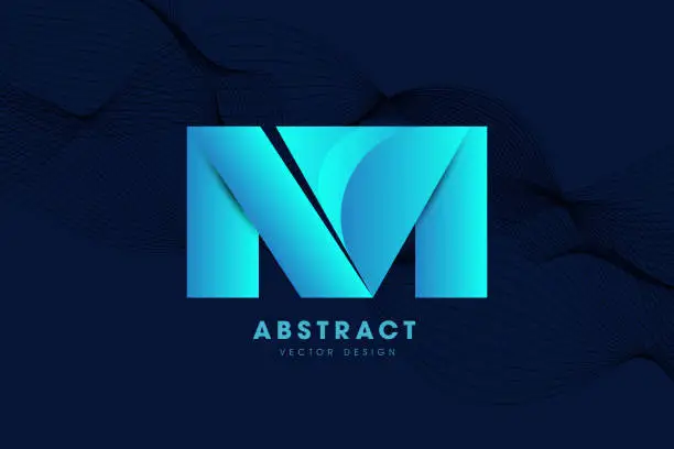 Vector illustration of Letter M Arrow Up Forward Success Growth Monogram Logo Design