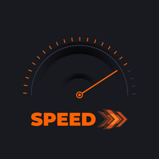 Vector abstract speedometer concept template