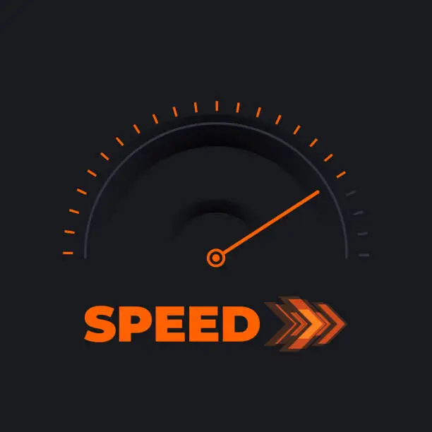 Vector illustration of Vector abstract speedometer concept template