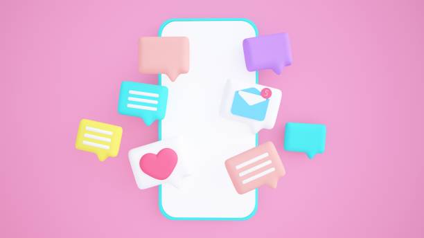 istock Message bubble 3d illustration. 3d speech bubble cartoon style wallpaper. Text message, notification or social media comment. Website customer feedback. 1414911479