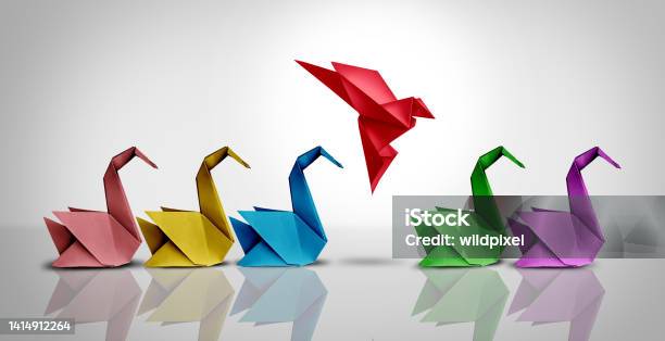 Innovative Thinker Concept Stock Photo - Download Image Now - Rebellion, Origami, Change