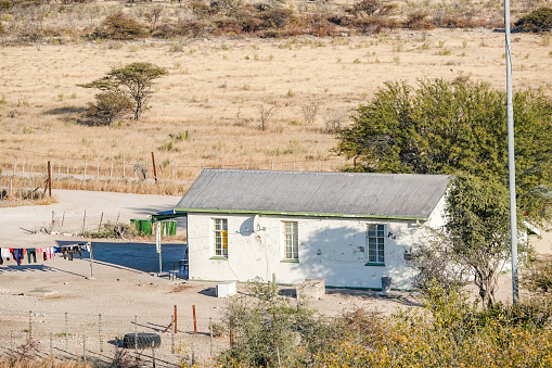 Staff Accommodation at Etosha National Park in Kunene Region, Namibia. These are government buildings.