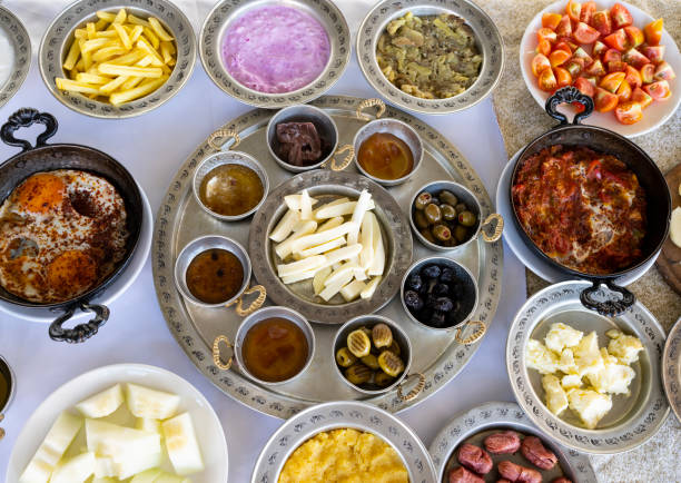 istock Turkish Breakfast in the Derik City, Mardin Turkey 1414913101