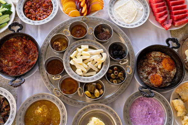 istock Turkish Breakfast in the Derik City, Mardin Turkey 1414913103