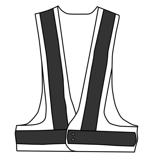 Vector illustration of The safety vest for construction and rod job vector