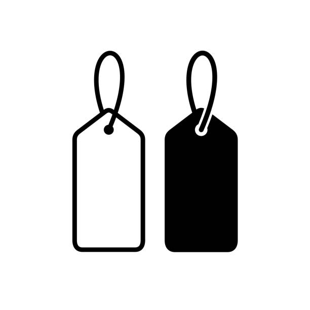 tag or label icon. a label with explanatory information on clothing or items. - 玩紅燈綠燈 幅插畫檔、美工圖案、卡通及圖標