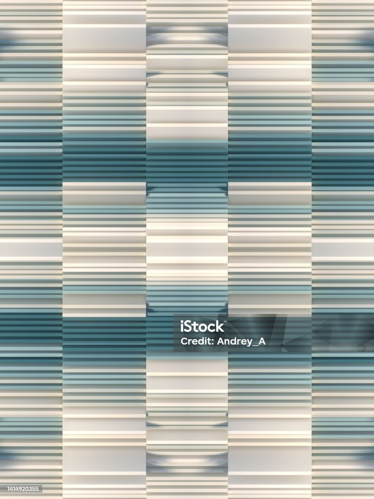 Rectangular Wave Shape Modern Pattern Of Wave Rectangular Shapes 3d Rendering Digital ...
