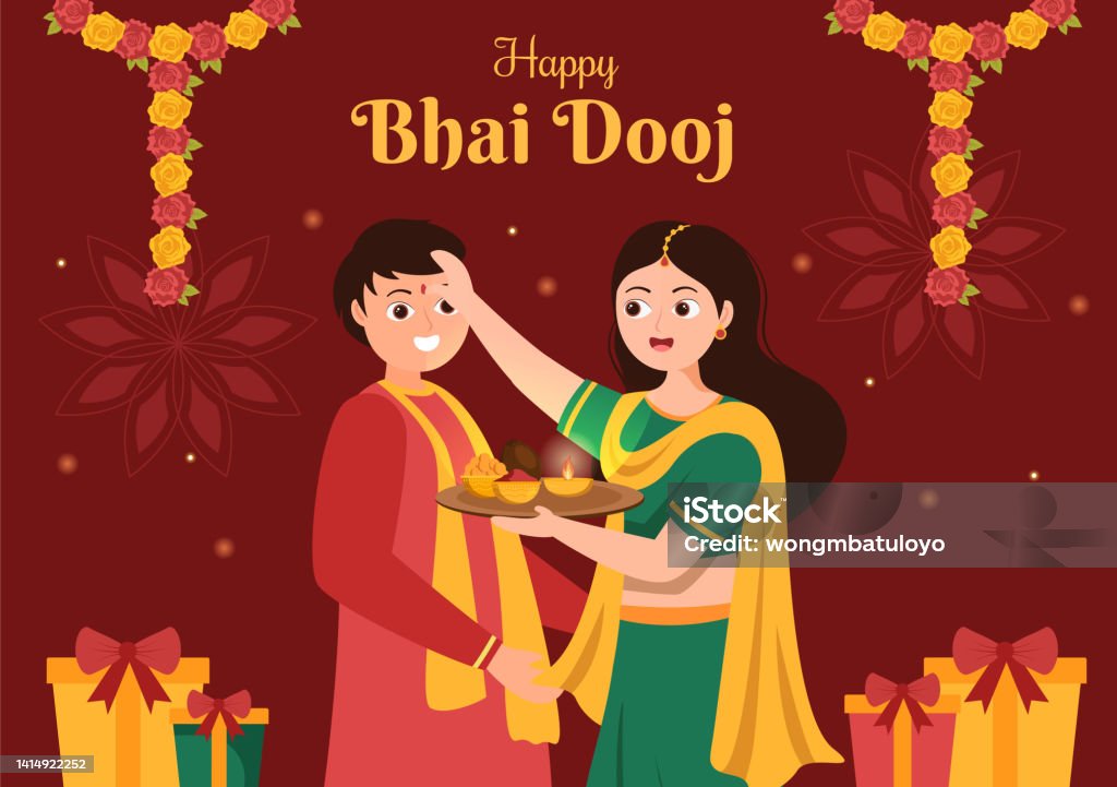 Chúc Mừng Lễ Kỷ Niệm Lễ Hội Ấn Độ Bhai Dooj Vẽ Tay Hoạt Hình Minh Chúc Mừng Lễ Kỷ Niệm Lễ Hội Ấn Độ Bhai Dooj Vẽ Tay Hoạt Hình Minh