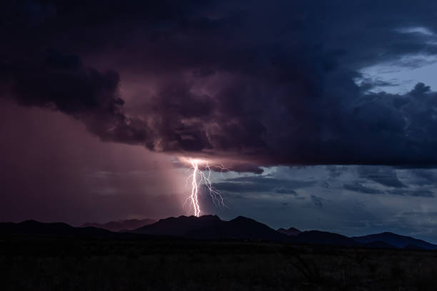 istock Lightning over the Rincon Mountains during a Monsoon Thunderstorm 1414923195