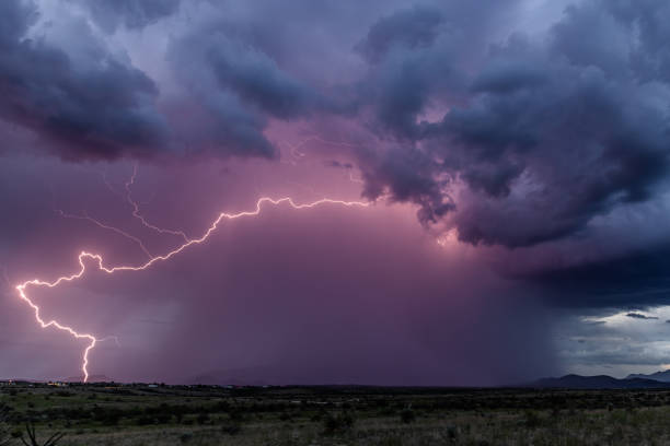 istock Lightning over the Rincon Mountains during a Monsoon Thunderstorm 1414923216