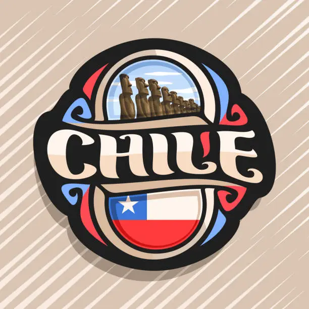 Vector illustration of Vector logo for Chile