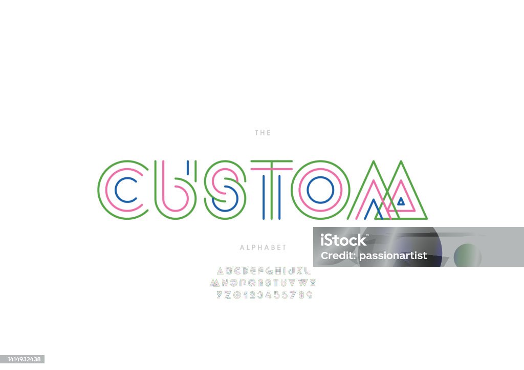 Custom Alphabet Stock Illustration - Download Image Now - Abstract