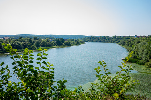 The view of the South Bug River. Ukraine, Vinnytsia.