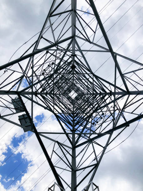 istock Electricity Pylon, High voltage electricity transmission tower, power tower 1414937931