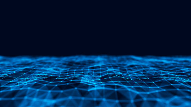 istock Digital technology wave. Dark cyberspace with motion dots and lines. Futuristic digital background. Big data analytics. 3d rendering. 1414943294