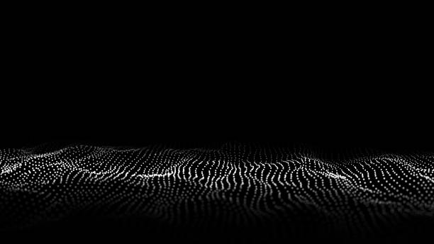 istock Digital technology wave. Dark cyberspace with motion dots. Futuristic digital background artificial intelligence. Big data analytics. 3d rendering. 1414943321