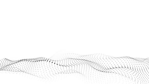 istock Digital technology wave. Light cyberspace with motion dots. Futuristic digital background artificial intelligence. Big data analytics. 3d rendering. 1414943345